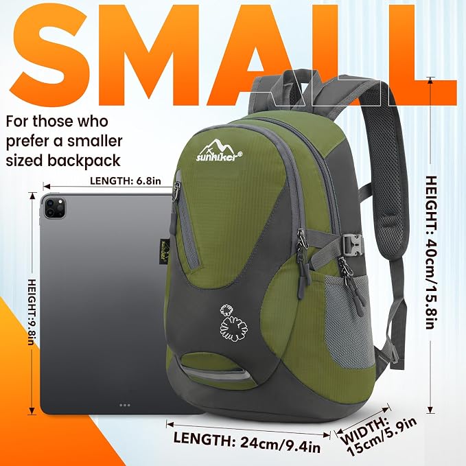 sunhiker Small Hiking Backpack Women Men 20L Lightweight Travel Backpack - Image 4