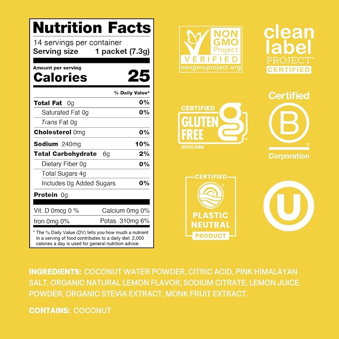 Cure Hydration | Plant-Based Electrolyte Drink Mix | No Added Sugar | FSA-HSA | - Image 2