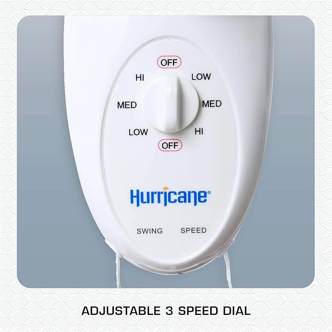 Hurricane 18" Supreme 90-Degree Oscillating Wall Mounted Fan - Image 5