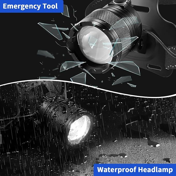 Staaricc Super Bright Aluminum Headlamp, Rechargeable Headlamp High Lumen - Image 6