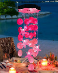 Toodour Solar Wind Chimes for Outside, Shells Light Gifts for Mom Grandma Women by Toodour