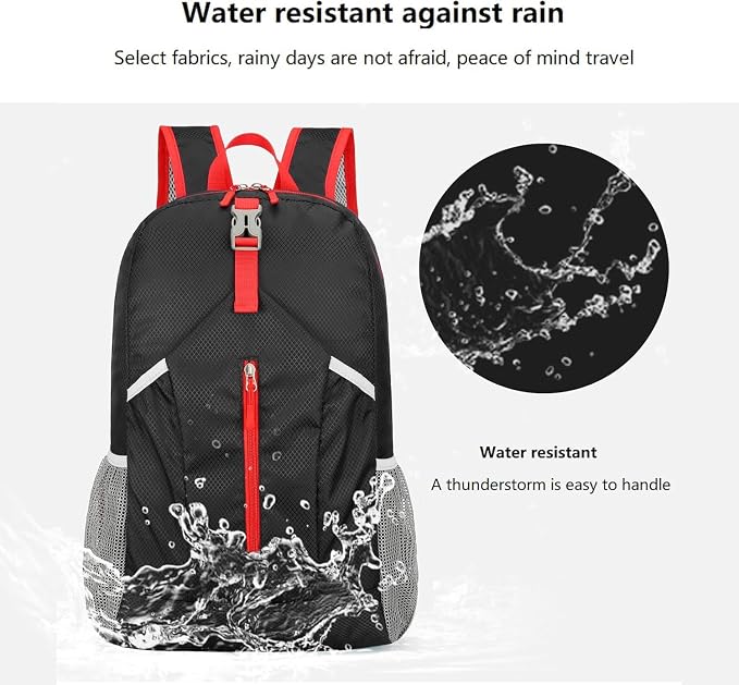 levayhill 25L Foldable Backpack & Bucket Hat 2 IN1 Combo, Lightweight packable - Image 4