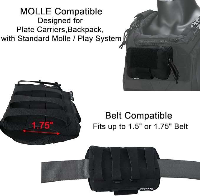 Tactical Molle Admin Pouch Chest Rig Small Molle Chest Pouch Utility MOLLE/Belt - Image 6