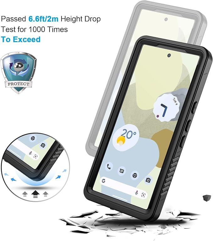 Lanhiem for Google Pixel 7 Case, IP68 Waterproof Dustproof - Image 5