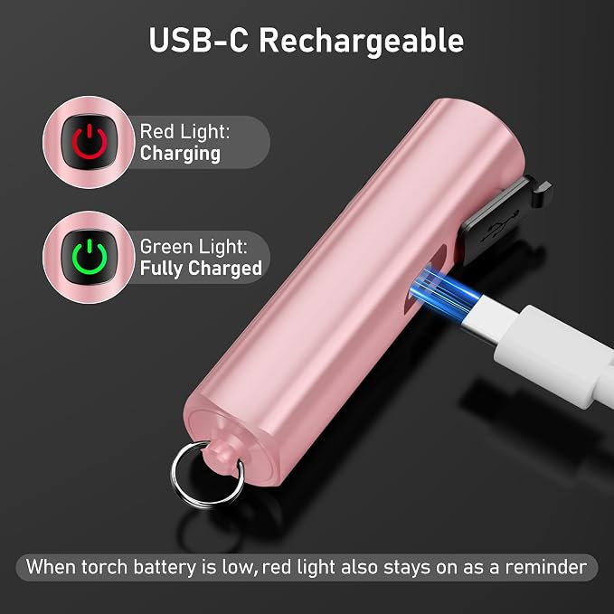Blukar Rechargeable EDC Flashlight, Mini Keychain Flash Light - Image 6
