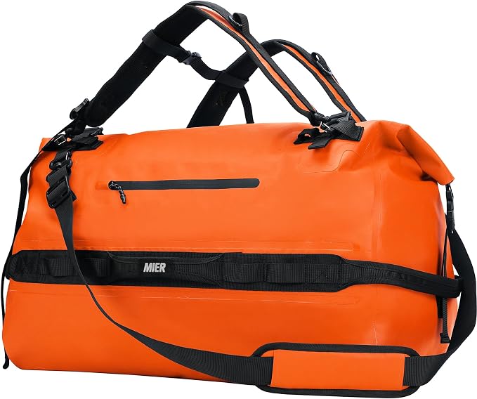 MIER Waterproof Duffel Bag Motorcycle Dry Bag Backpack Large Roll-Top Heavy by MIER