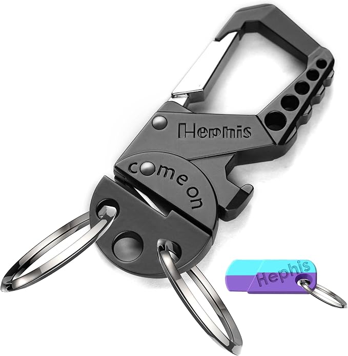 Hephis Skull Heavy Duty Key Chain, Car Emergency Escape Tool, Seat belt Cutter by hephis