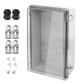 LeMotech Electrical Box, IP67 Waterproof Hinged Clear Cover Stainless Steel by LeMotech