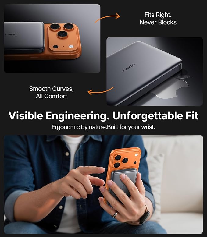 Portable Charger for iPhone, 0.5" Ultra-Slim Magnetic Power Bank, 000mAh Fast - Image 9