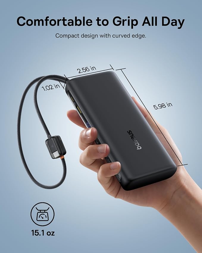 Baseus 100W Power Bank 20000mAh, Portable Laptop Charger - Image 7