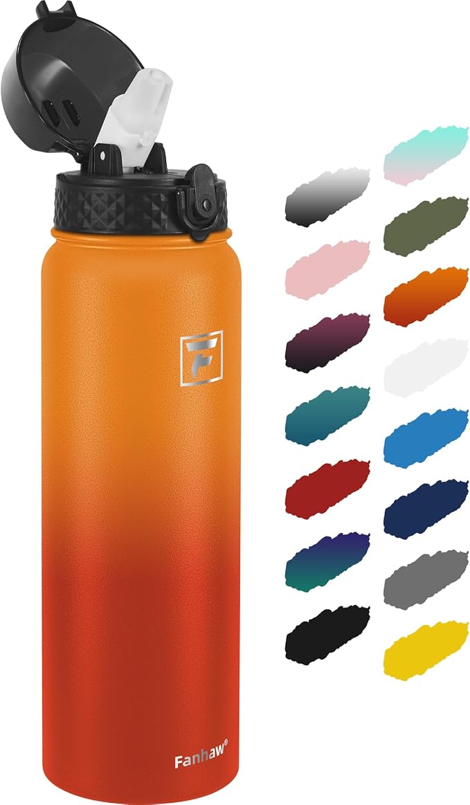 Fanhaw 32 oz Insulated Stainless Steel Water Bottle by FANHAW