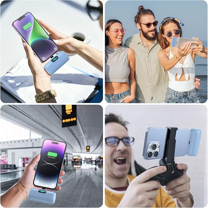 Mini Portable Charger for iPhone, Upgraded 5000mAh PD Fast Charging Battery Pack - Image 7