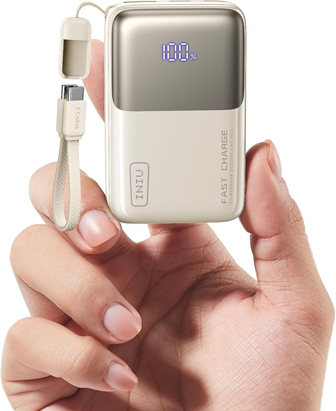INIU Pocket Size Portable Charger, Ultra Small 10000mAh 45W PD Power Bank by INIU