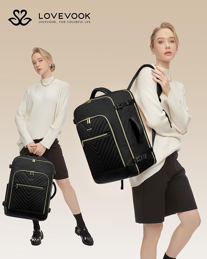 LOVEVOOK Large Travel Backpack for Women, TSA Carry on Backpack for Airplanes - Image 2