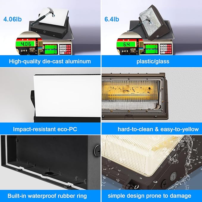ledmo 150W Outdoor LED Flood Light Switch Control Full 360 Rotation Exterior - Image 4