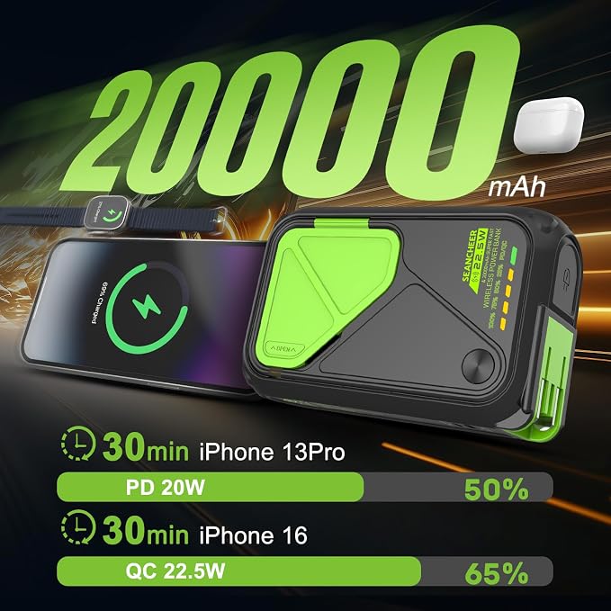 P05 Portable Charger, Magnetic Power Bank, Small Wireless PowerBank, Battery - Image 4