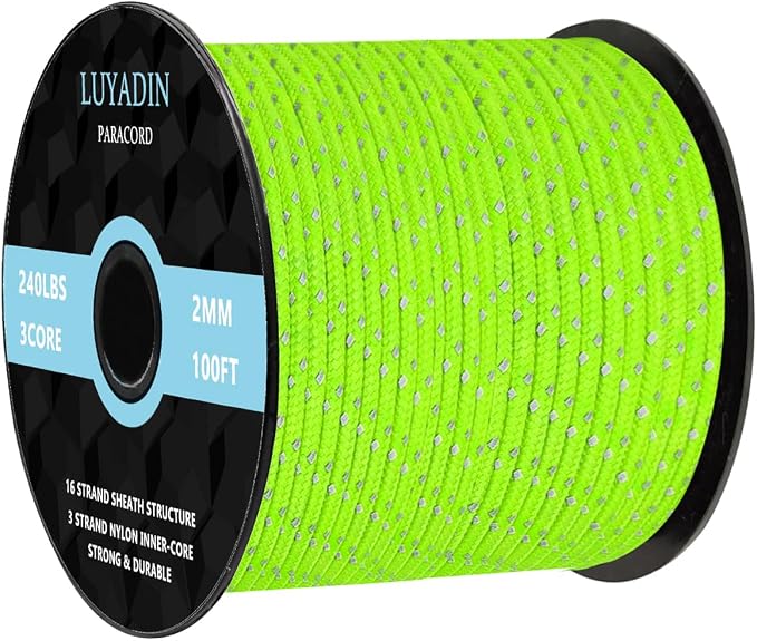 Reflective Paracord 240lb by LUYADIN