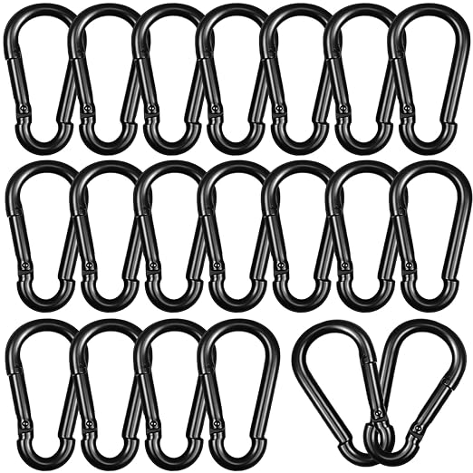 20PCS M8 Heavy Duty Carabiner Clip, 3Inch Snap Hook Quick Link Small Carabiner by XHAMXE