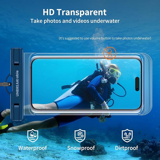 UNBREAKcable Waterproof Phone Pouch-2 Pack IPX8 Waterproof Phone Case - Image 3