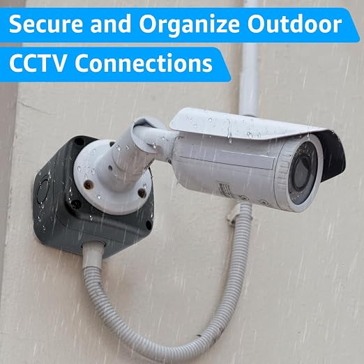 SuperInk Waterproof Black Junction Box, IP66 Outdoor Electrical Enclosure - Image 3