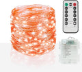 suddus Orange Halloween Fairy Lights Battery Operated, 66ft 200 LED Copper Wire by SUDDUS
