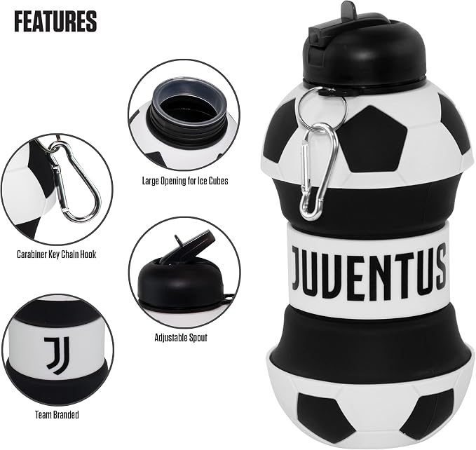 Maccabi ART Juventus Clip-On Collapsible 1 Liter, 34 oz. size BPA-Free Silicone - Image 3
