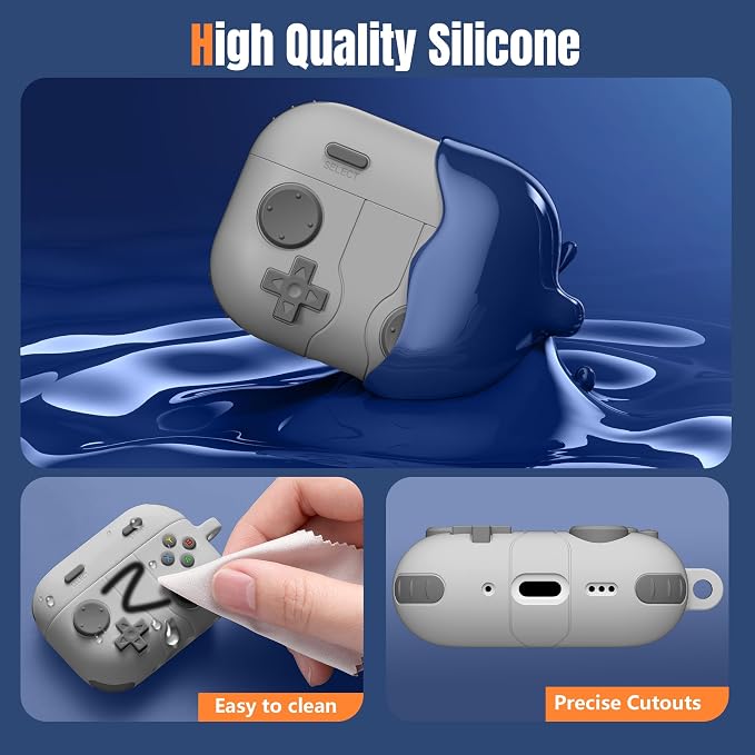 Getino Game Case for AirPods Pro 3 Case 2025, Shockproof Silicone Cover for - Image 4