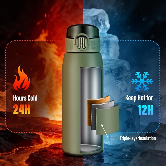 Insulated Water Bottle 18 oz - Image 3