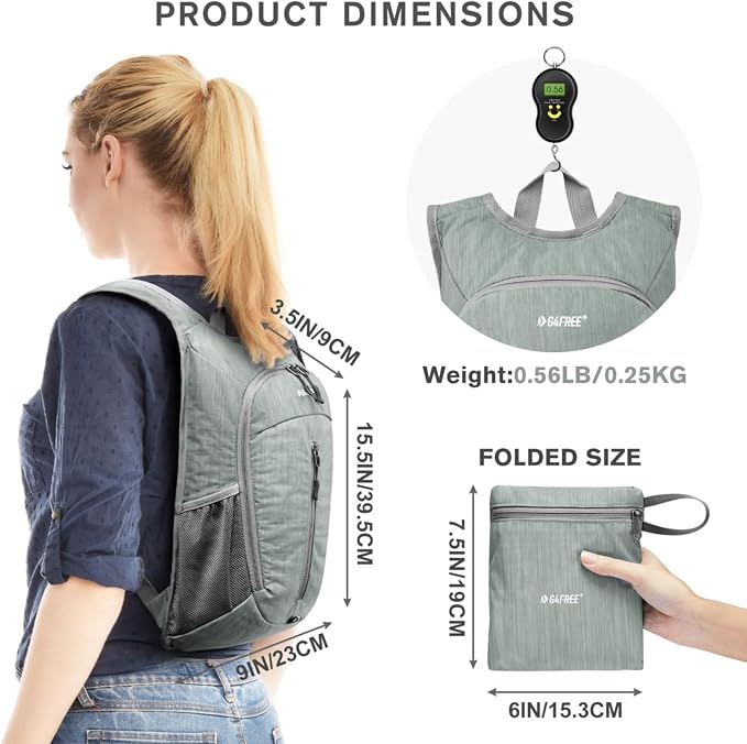 G4Free 10L Hiking Backpack Small Travel Hiking Daypack Lightweight Packable - Image 2