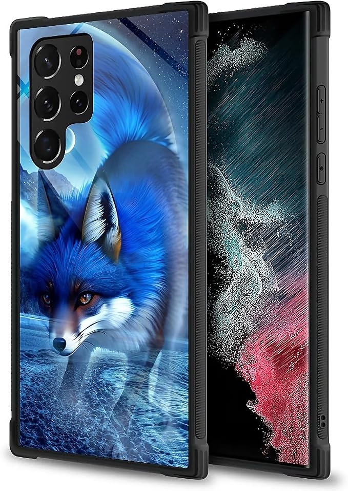 for Samsung Galaxy S23 Ultra Case, Snowy Mountain Fox Lake Pattern Graphic - Image 5