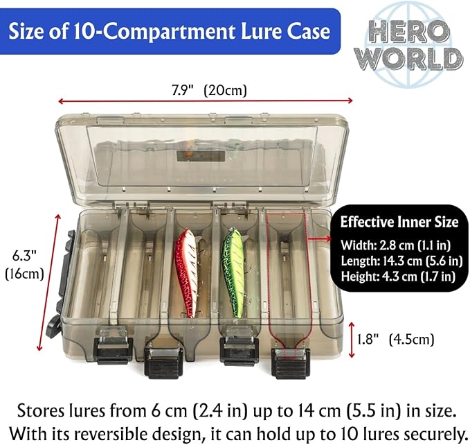 Fishing Tackle Box Set – 2-Pack Double-Sided Reversible Lure Organizer - Image 3
