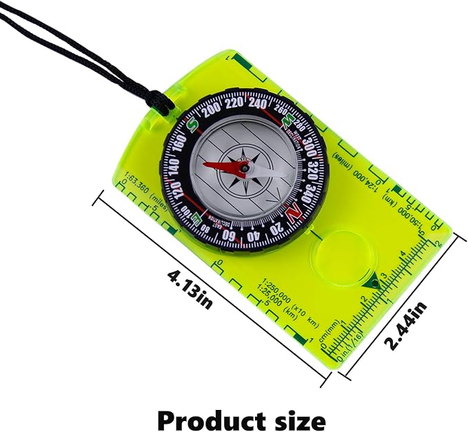 Abvsdu 2 Pieces Orienteering Compass, Superior Hiking Survival Compass - Image 2