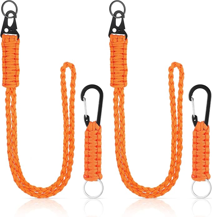 Frienda 2 Set Heavy Duty Paracord Lanyard Necklace Whistles Strap Braided 550 by Frienda