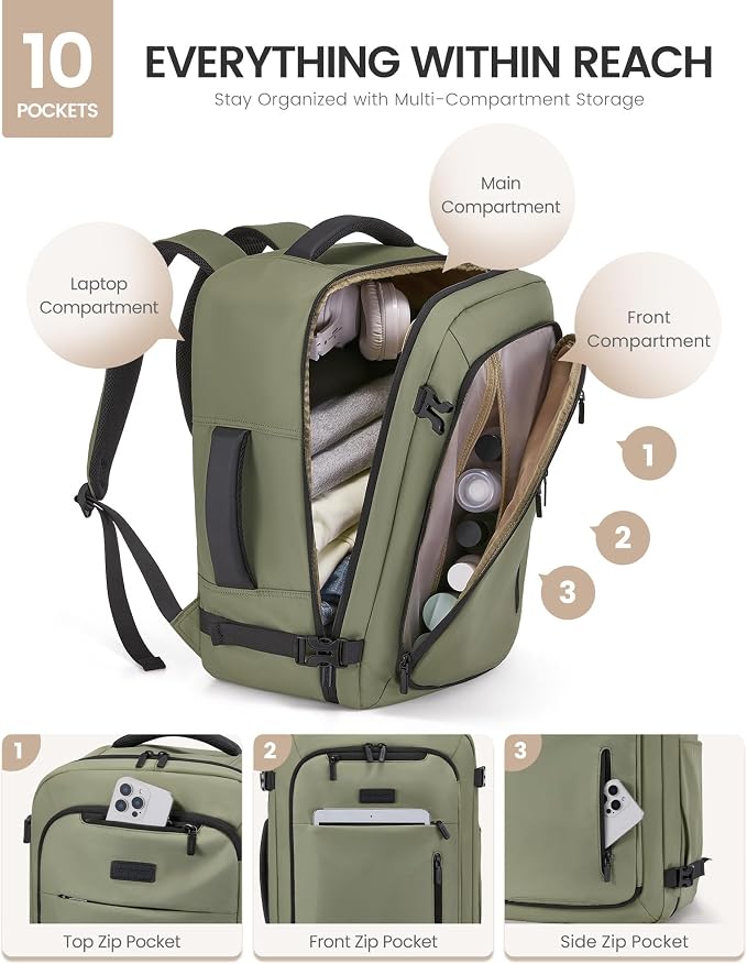 LOVEVOOK Travel Backpack for Women Men - Image 4