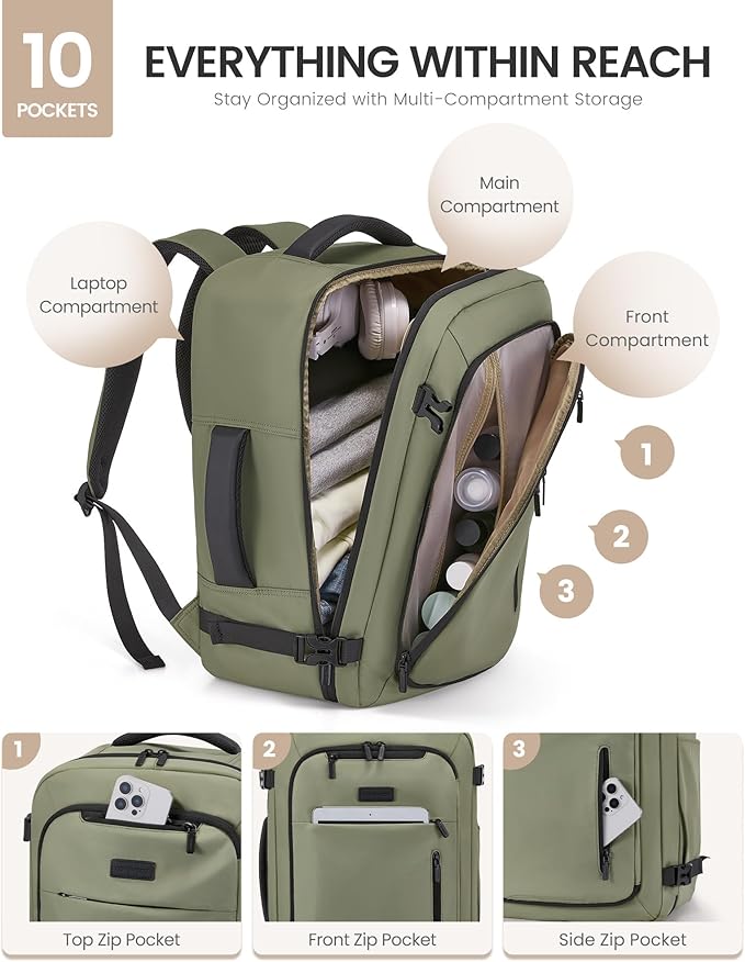 LOVEVOOK Travel Backpack for Women Men - Image 4