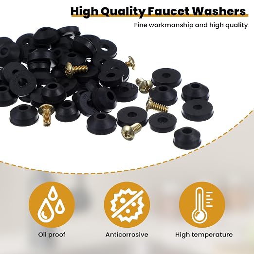 Xindojuz 58 PCS Hose Bib Repair Kit, Outdoor Faucet Washers Assorted Kit - Image 4