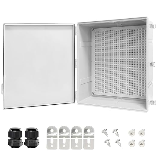LeMotech Electrical Box, IP67 Waterproof Hinged Cover Stainless Steel Latch by LeMotech