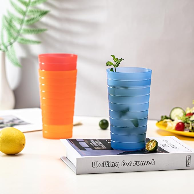 KX-WARE Mixed Drinkware 22-ounce Plastic Tumblers/Drinking Glasses/Party - Image 6