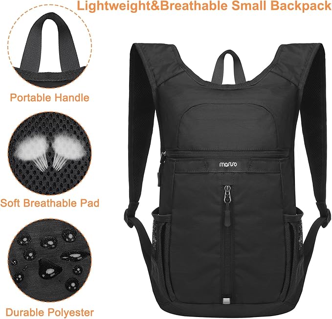 MOSISO Lightweight Hiking Daypack Small Packable Travel Hiking Backpack - Image 4