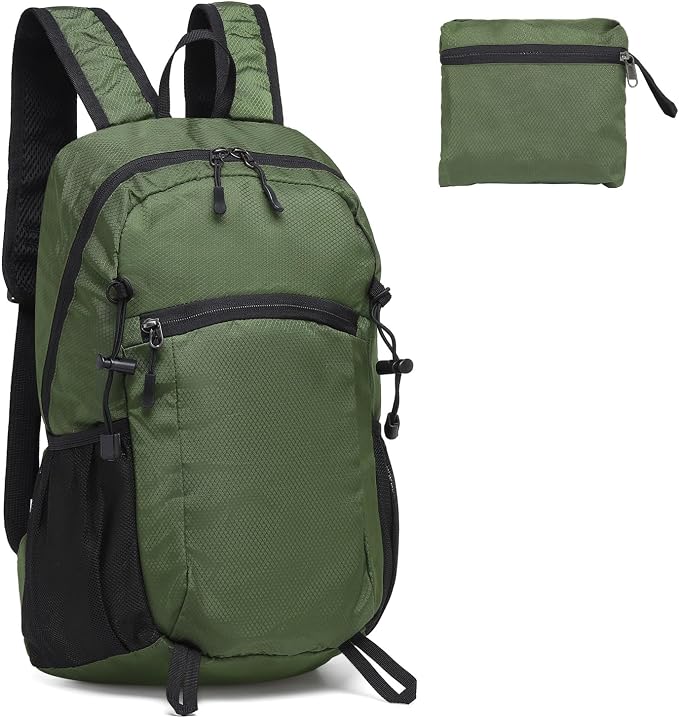 Hiking Daypack Packable, Camping Backpack Water Resistant Lightweight Polyester by SUIKIHUM