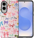 for Samsung Galaxy S25 Edge Case, HL2 Aesthetic Color Bow Tie Hybrid 2 Layer by Unknown