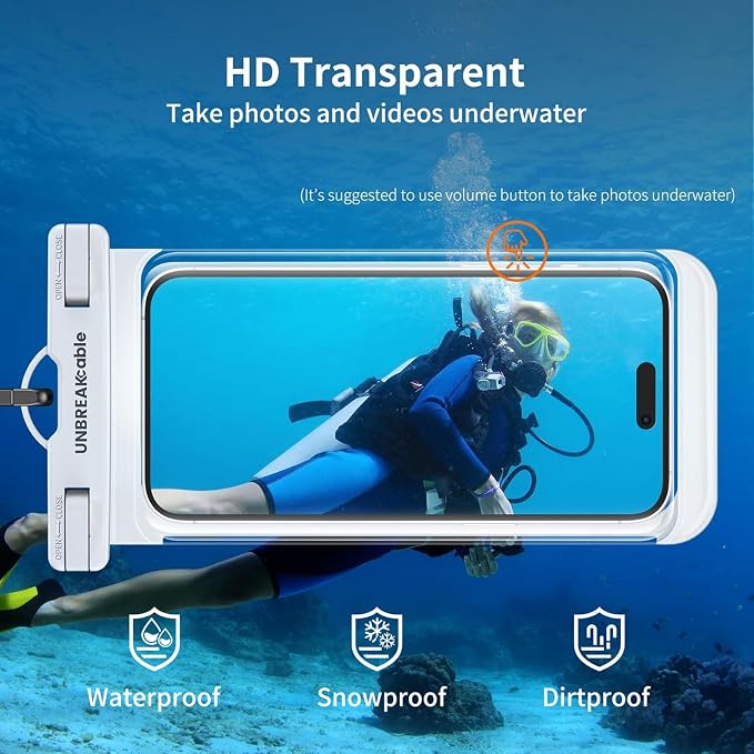 UNBREAKcable Waterproof Phone Pouch-2 Pack IPX8 Waterproof Phone Case - Image 3