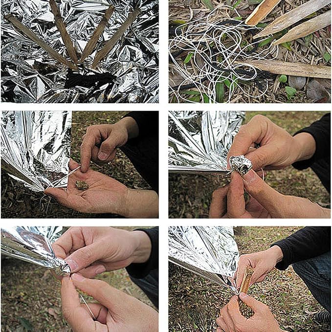 Crisonky Emergency Mylar Thermal Blankets, Designed - Image 7