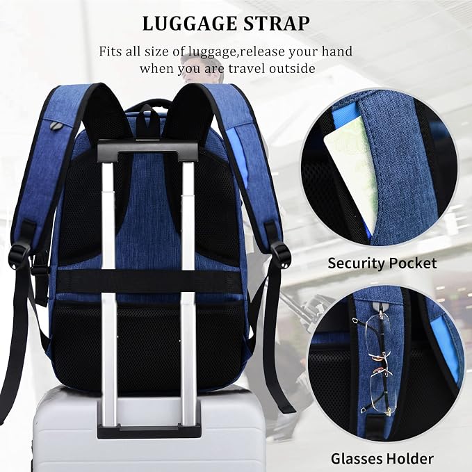 DUALSNG Travel Work Laptop Backpack - Image 6
