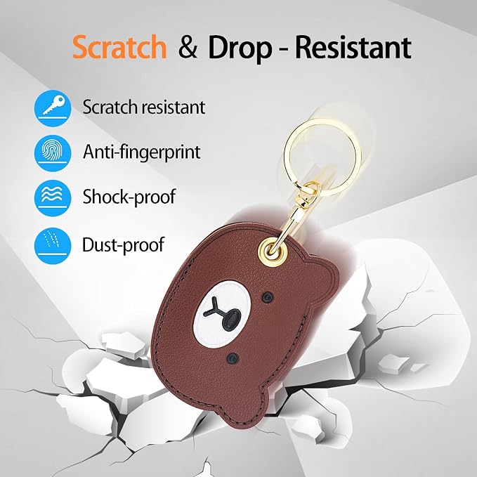 Leather Keychain Case Holder Compatible - Image 3