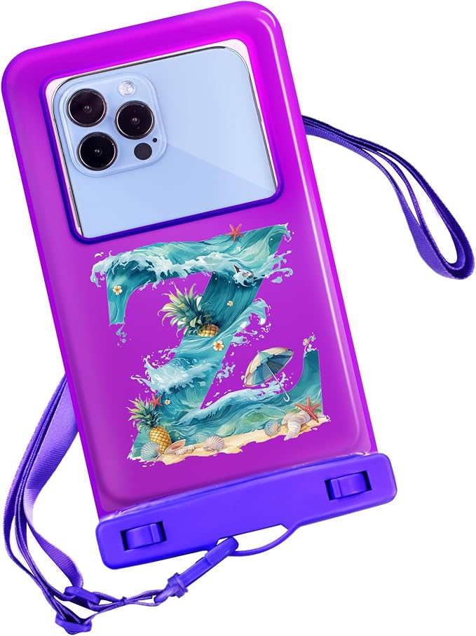 Personalized Initial Waterproof Phone Pouch Case by Unknown
