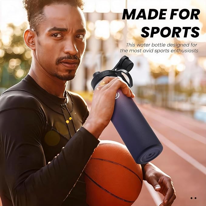 Sports Water Bottle 22oz, Insulated Water Bottle - Image 7