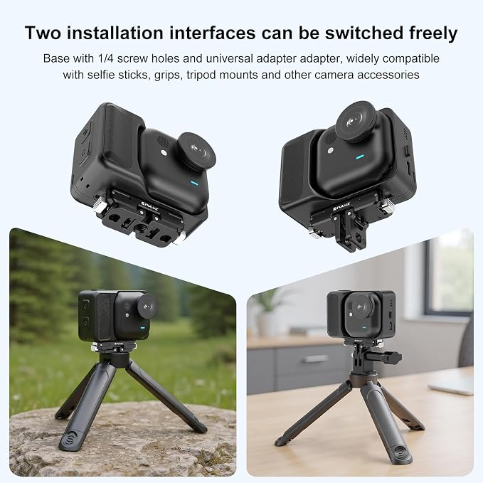 PULUZ Quick Release Mount for Insta360 GO Ultra, Magnetic Aluminum Alloy - Image 5
