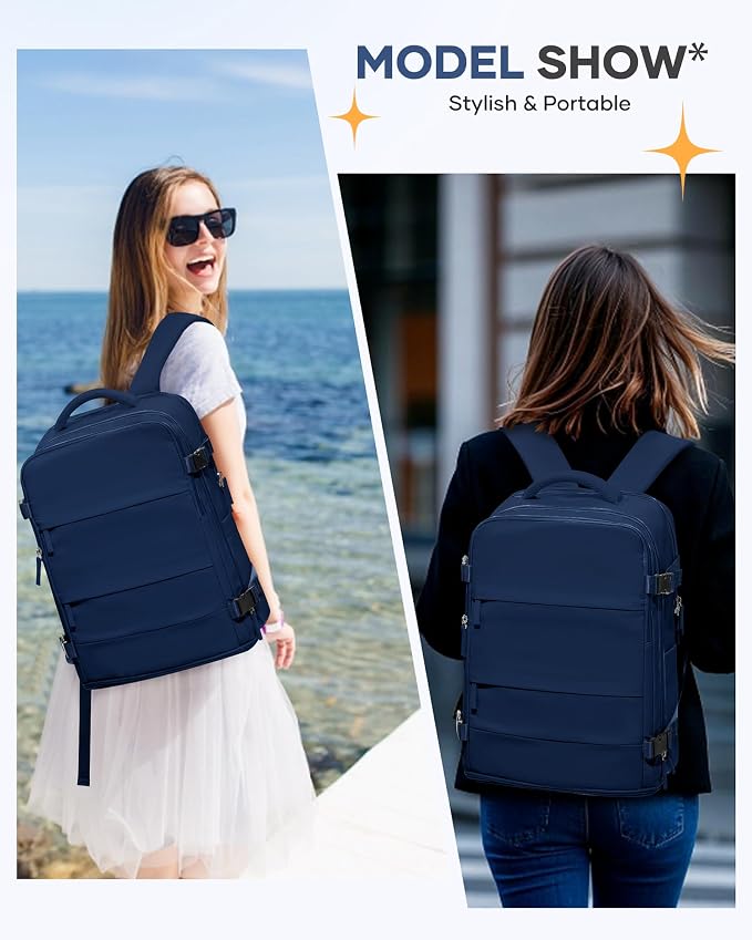 coofay Travel Backpack Carry On Backpack Personal Item Travel Bag Mochila De - Image 3
