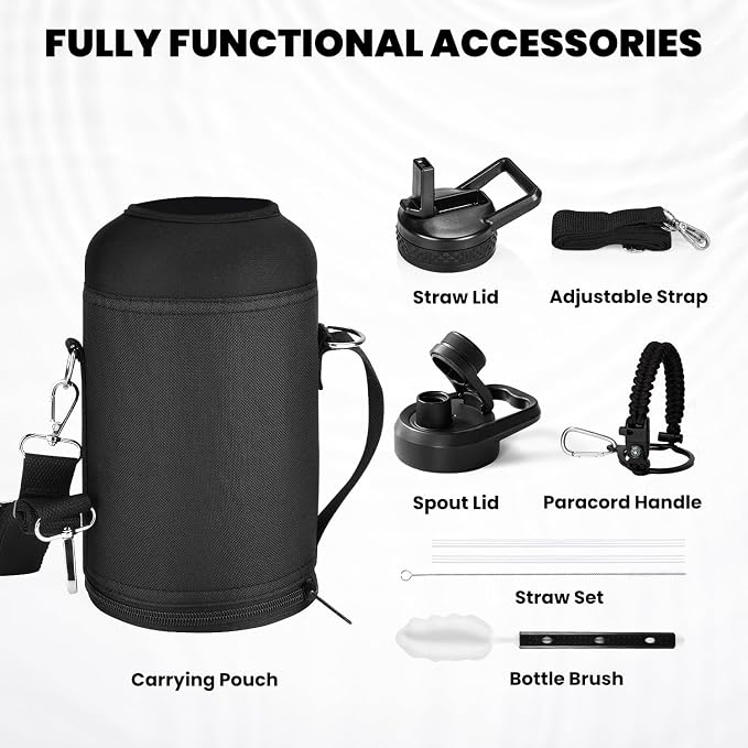 RAYMYLO Insulated Water Bottle 64 oz, Triple Wall Vacuum Stainless Steel - Image 6